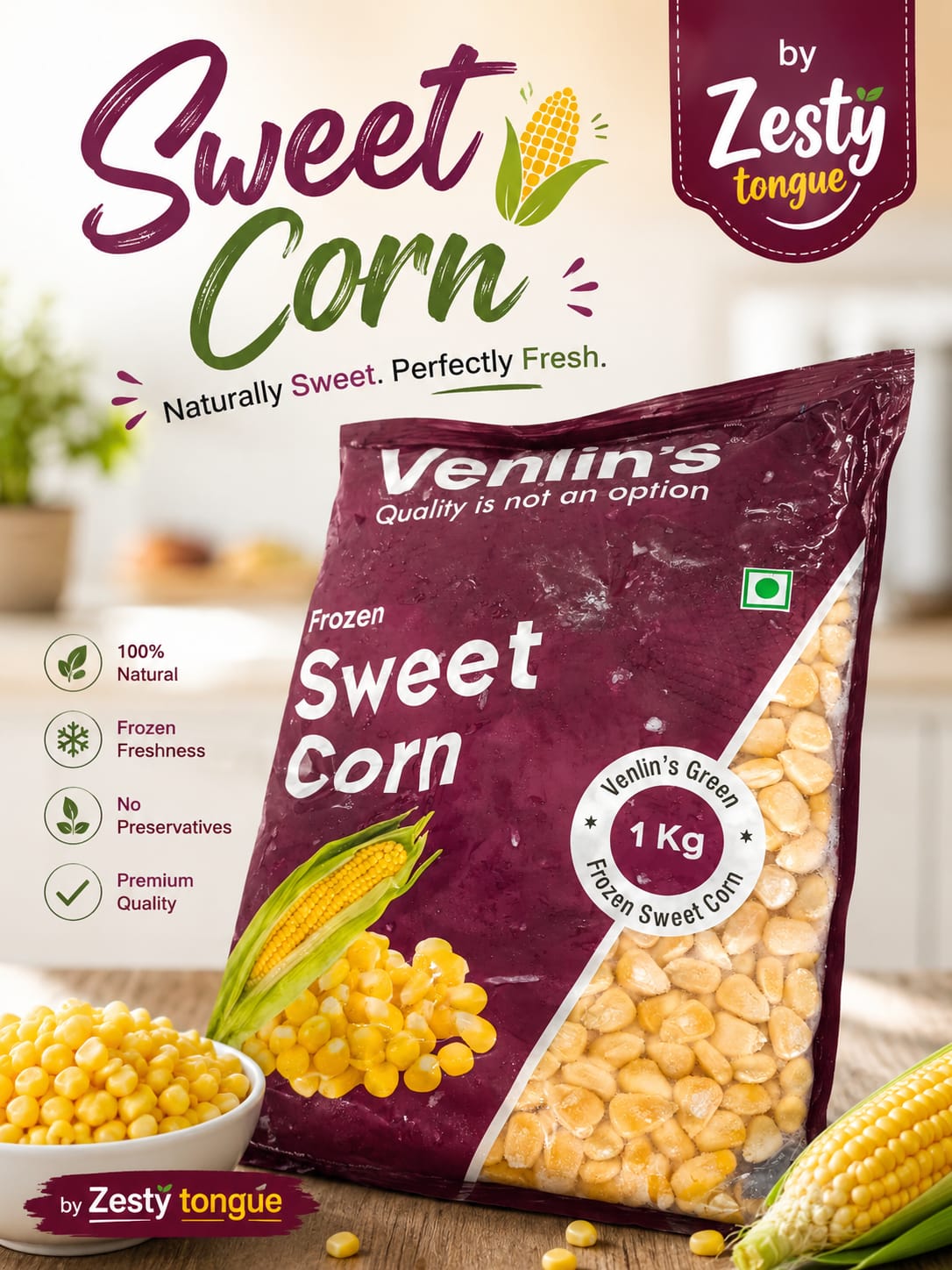 Frozen Sweet Corn - 1kg